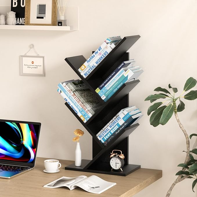 5 Tier Tree Book Shelf, Small Desktop Bookshelf - Image 2