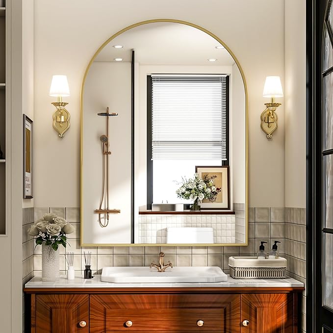 Arch Bathroom Mirror, 24x36 Inch by EASLY