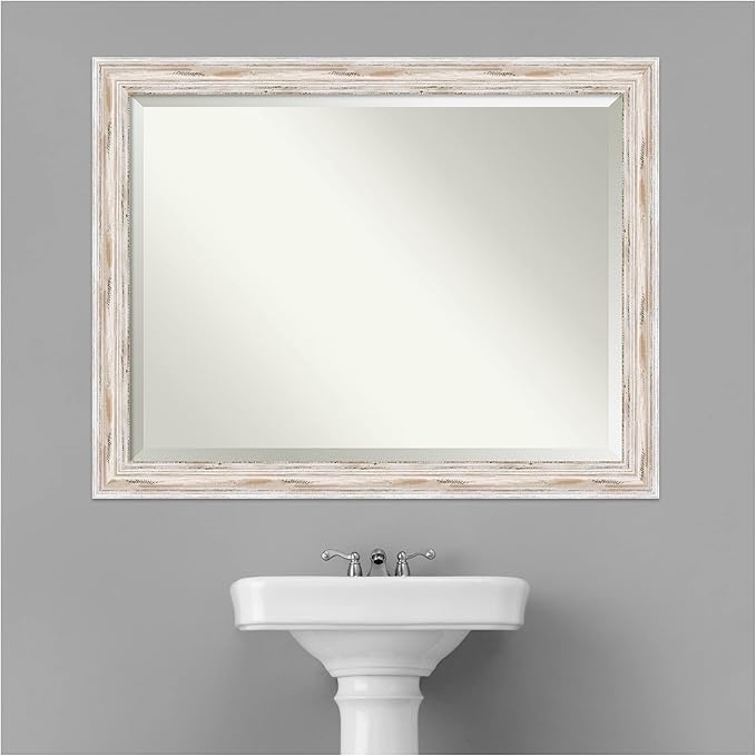Amanti Art White Bathroom Mirror - Image 6