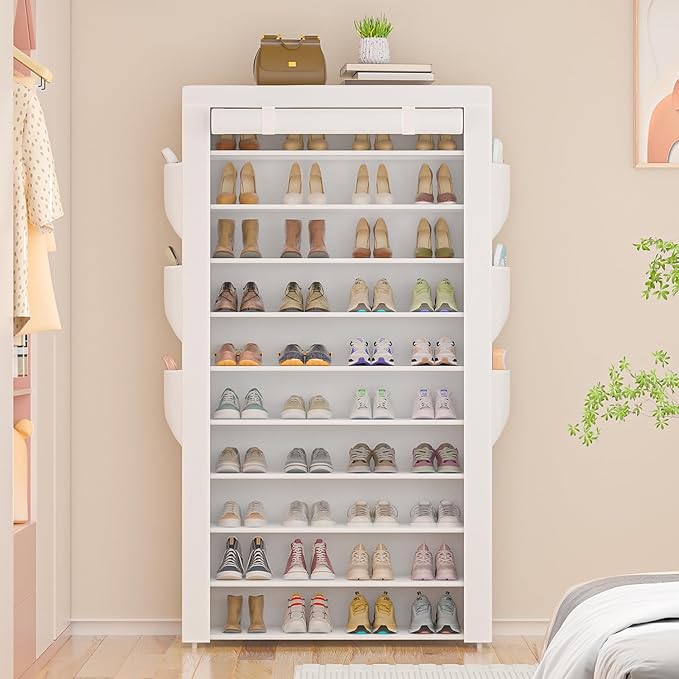 Shoe Rack 10Tier Large Capacity 50-56Pairs Beautiful Tall Shoe Shelf Free - Image 6
