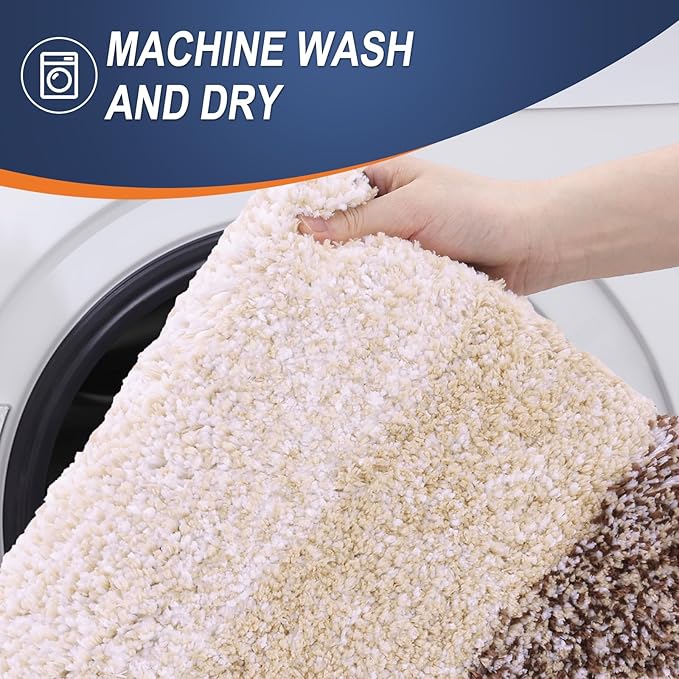 OLANLY Bathroom Rugs Mat 36x24, Extra Soft Absorbent Microfiber Bath Rugs - Image 5