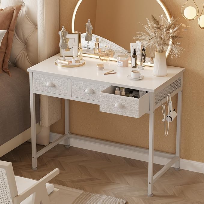 Furologee White Small Computer Desk - Image 7