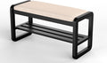 Solid Wood Shoe Rack, 2 Tier Shoe Storage Bench by Unknown