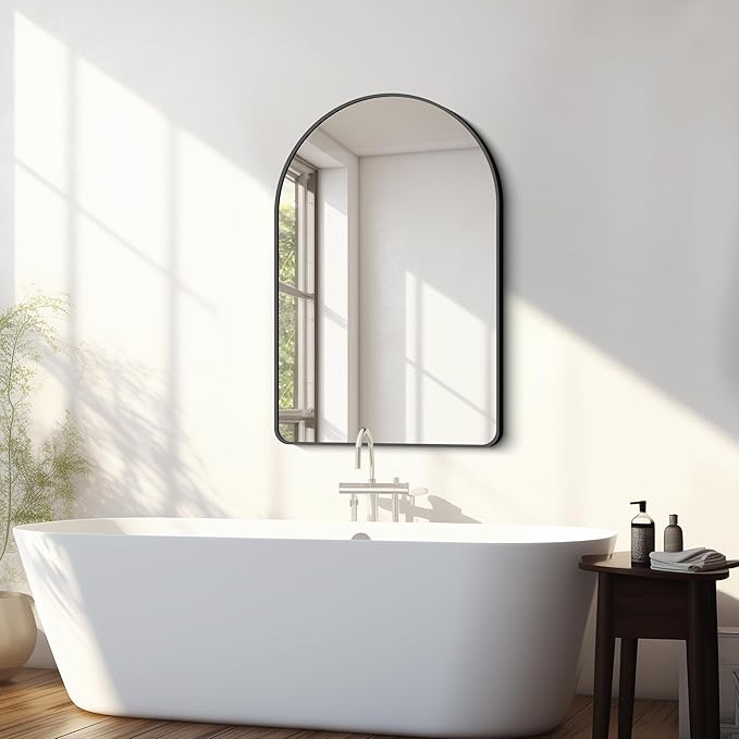 FORBATH Arched Bathroom Mirror 24x36 Inch, Bathroom Mirror Wall Mounted Modern - Image 7