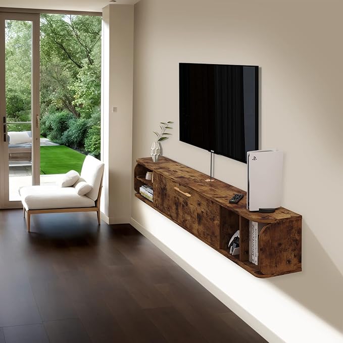 Floating TV Unit, Floating Shelves - Image 9
