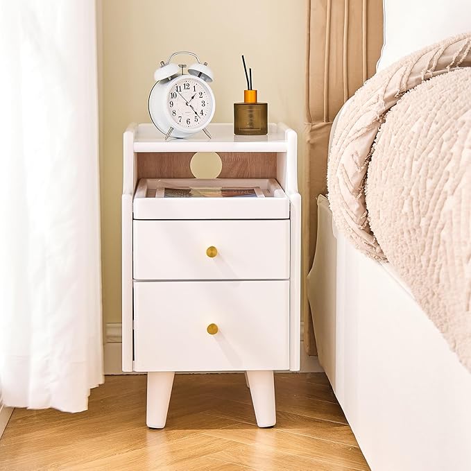Uniclinens White Narrow Nightstand by Uniclinens