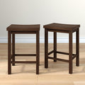 Grain & Grove Smith Collection Set of 2 Solid Wood Counter Height Bar Stools by GrainGrove