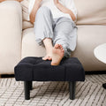 HOUCHICS Small Footstool Ottoman, Velvet Soft Footrest Ottoman by HOUCHICS