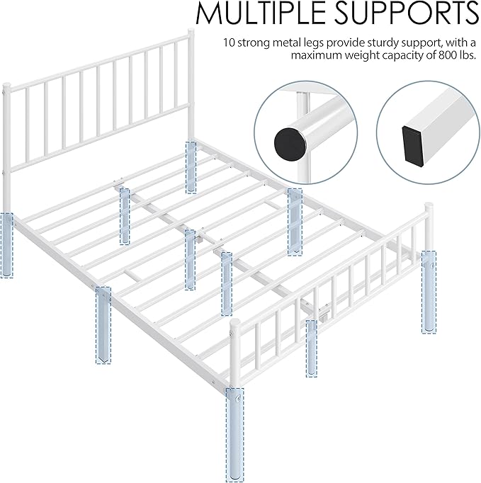 Yaheetech 14 Inch Full Size Bed Frame Metal Platform Bed - Image 8
