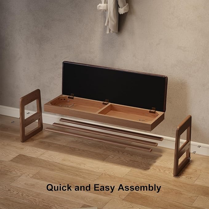 Shoe Rack Bench with Cushion, 2 Tiers Shoe Bench with Flip-Top Storage - Image 2