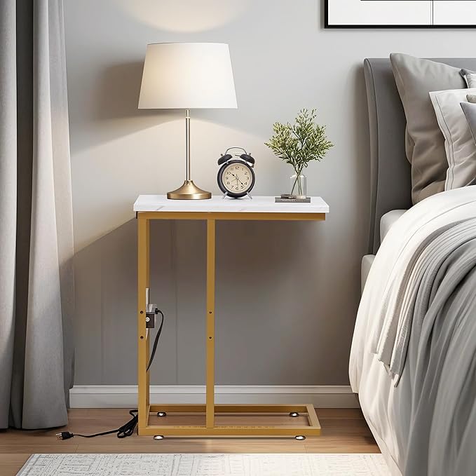 VECELO C Shaped End Side Table - Image 7