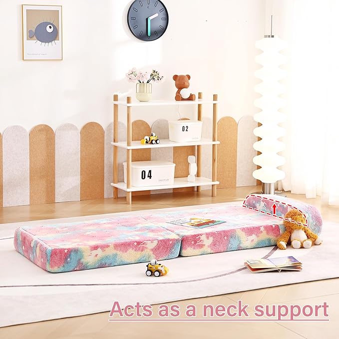 Tiita Folding Sofa Bed for Kids, Toddler Fold Out Couch Bed - Image 6