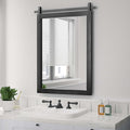 PAIHOME Black Farmhouse Mirror for Bathroom, 22x30INCH Wood Framed Rectangle by PAIHOME