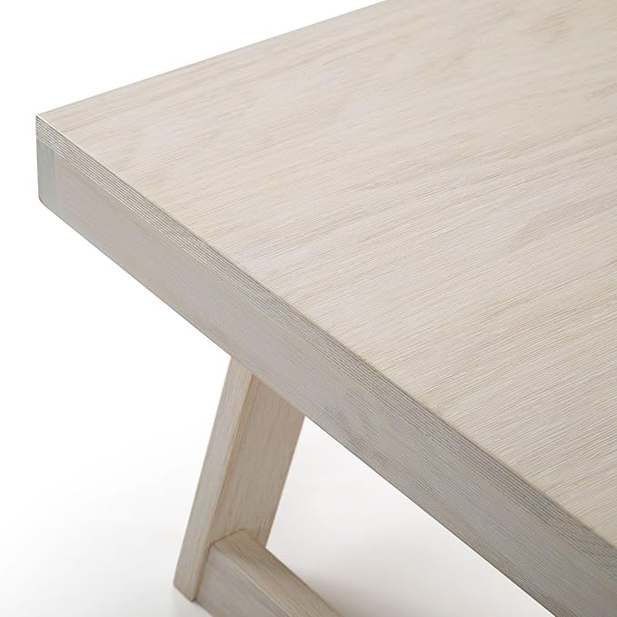 Plank+Beam Classic Rectangular Coffee Table, 40 Inch Farmhouse Coffee Table - Image 3