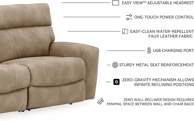 Signature Design by Ashley Next-Gen DuraPella Contemporary Faux Leather Modular - Image 4