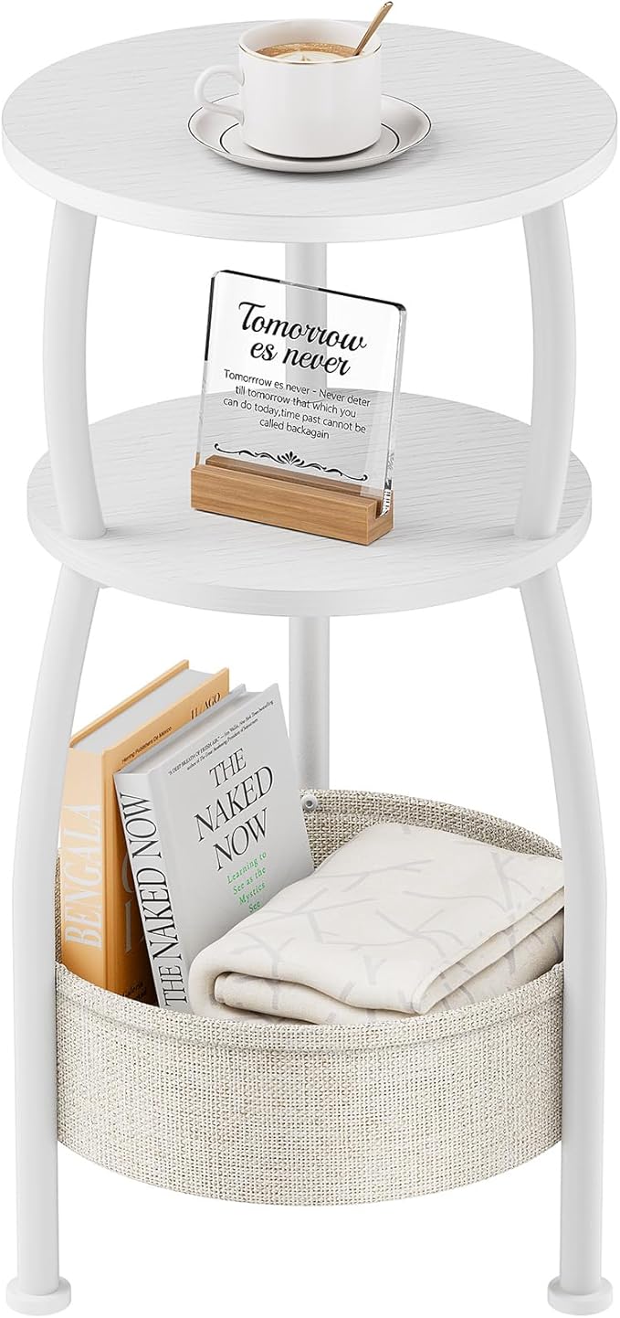 Small Round Side Table for Living Room by Yuede