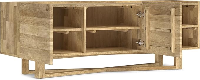 SIMPLIHOME Harrow Solid Mango Wood 60 inch Wide Contemporary Modern TV Media - Image 4