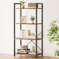Casaottima Book Shelf, 4 Tier Bookshelf, Modern Wood Bookcase Shelves by Casaottima