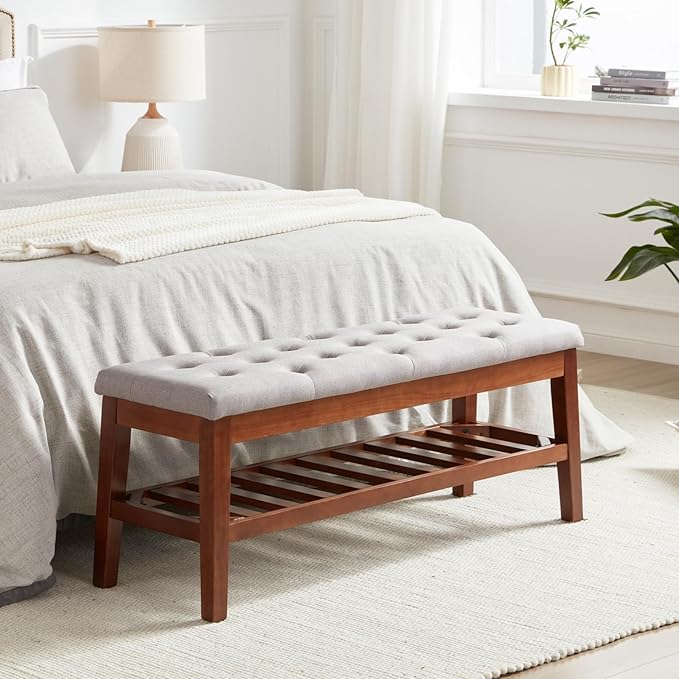 Upholstered Shoe Bench Entryway Bench - Image 7