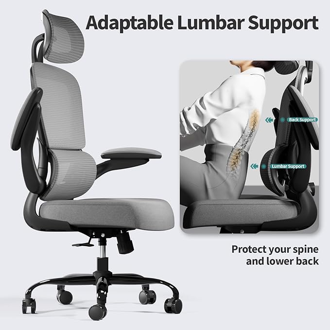 TRALT Office Chair Ergonomic Desk Chair, 330 LBS Home Mesh Office Desk Chairs - Image 6