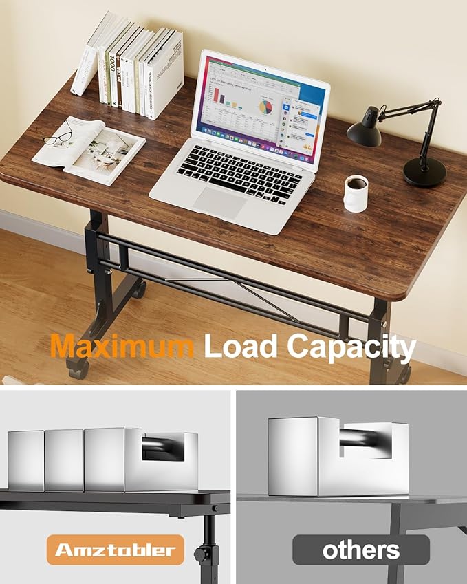 Small Standing Desk Adjustable Height, Mobile Stand Up Desk - Image 4