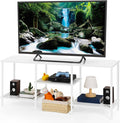 BTY White TV Stand for Bedroom 3 Tier Small Entertainment Center by BTY