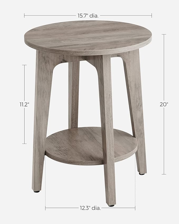 VASAGLE Side Table, Small Round End Table - Image 3