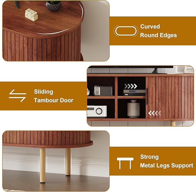 47.2" TV Stand, Modern TV Console Table - Image 4