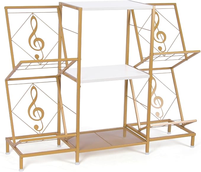 Record Player Stand with Vinyl Record Storage, Turntable Stand with 4-Tier - Image 8