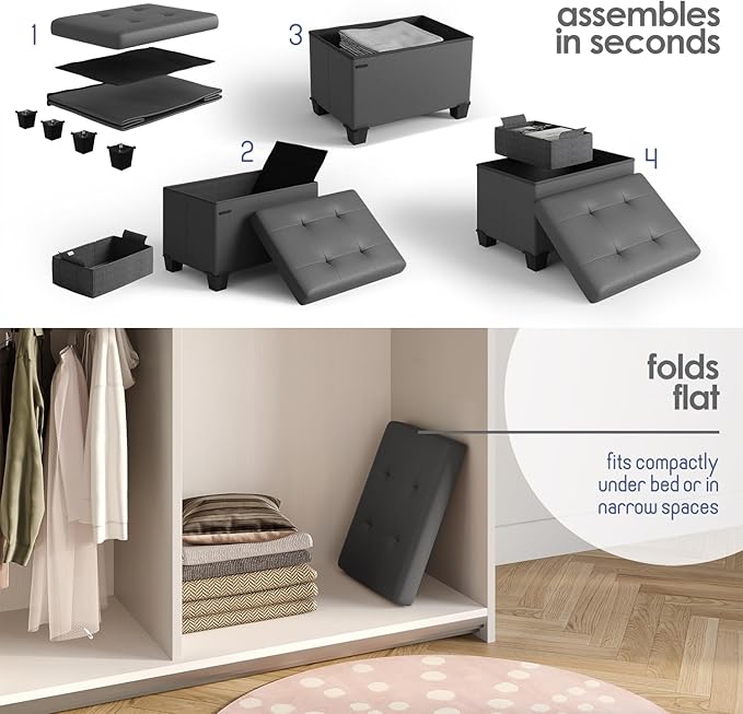 STORAGEBUD Storage Ottoman Cube - Image 9