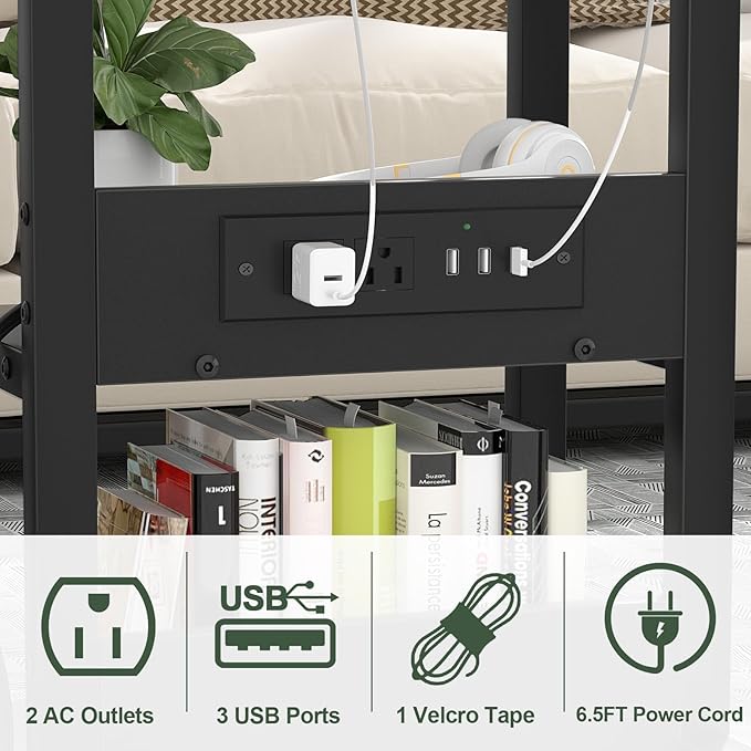 C Shaped End Table Height Adjustable - Image 4