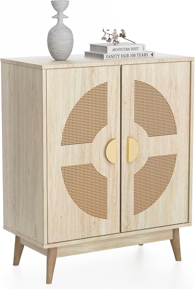 Buffet Cabinet with Storage Sideboard Accent Modern Credenza with Doors & - Image 8