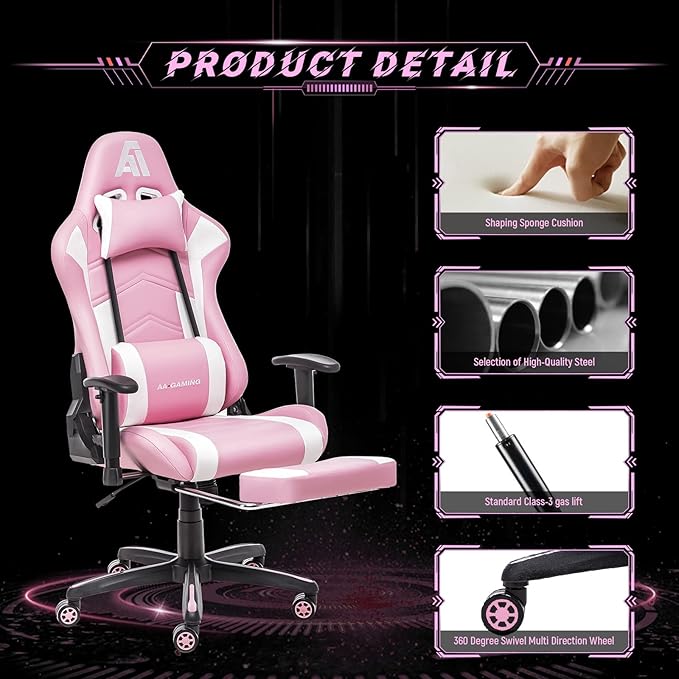 AA Products Gaming Chair Ergonomic High Back Computer Racing Chair Adjustable - Image 6
