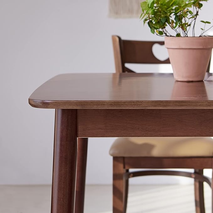 Livinia Aslan 47" Malaysian Oak Rectangular Wooden Dining Table/Solid Wood - Image 7