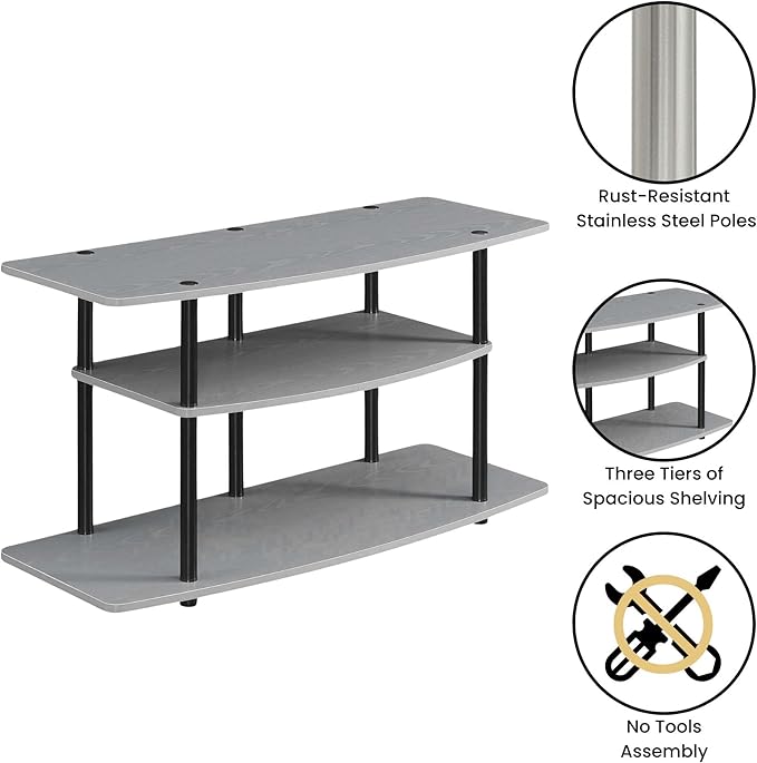 Convenience Concepts Designs2Go No Tools 3-Tier Wide TV Stand 42" - Image 5