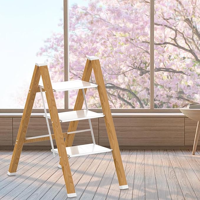 3 Step Ladder, Portable Step Ladder Folding, Lightweight Step Ladder - Image 7