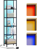 6-Tier Bookshelf, Tall Narrow Bookcase by JARHETUN