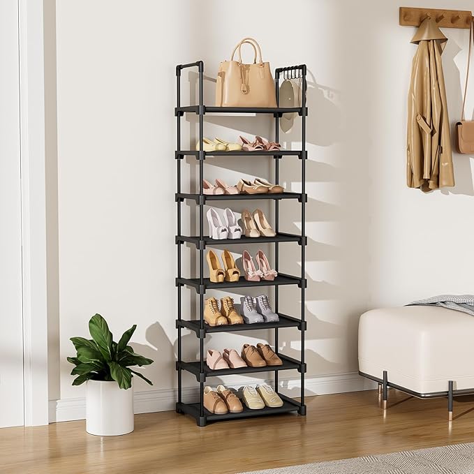 Tall Shoe Rack 8 Tiers, 16-20 Pairs Shoe and Boots Organizer Storage Sturdy - Image 7