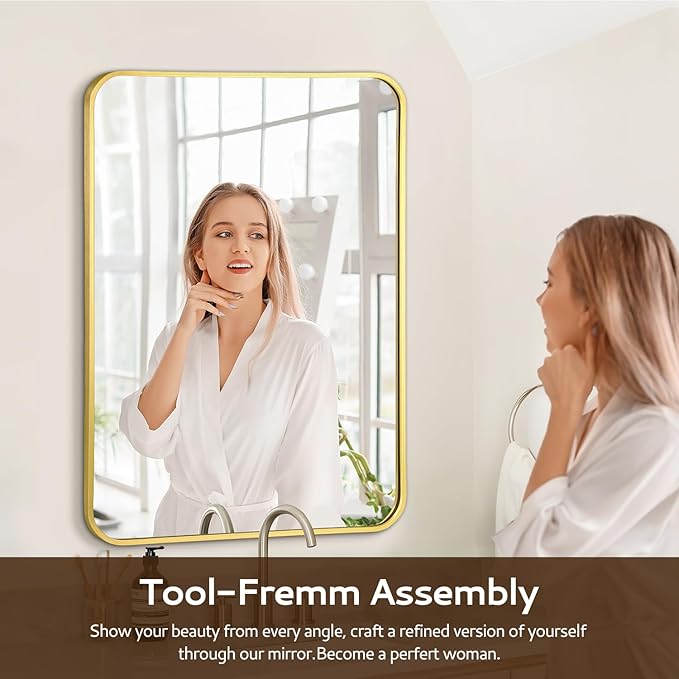 24x36 Rounded Rectangle Bathroom Mirrors - Image 5