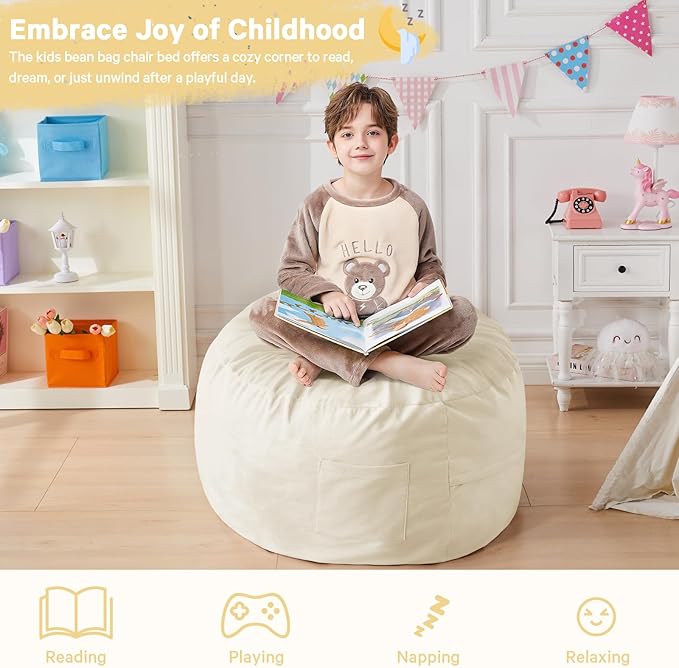 Kids Bean Bag Chair Bed - Image 4