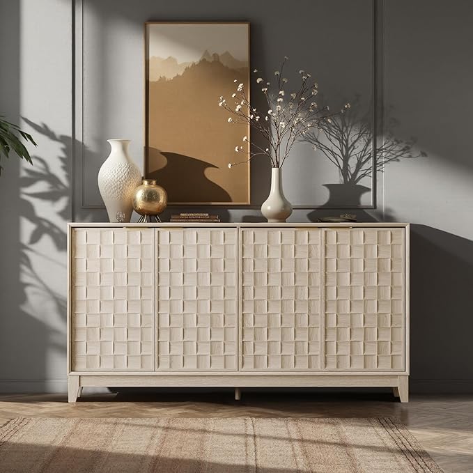 COLAMY Fluted Sideboard Cabinet by COLAMYINC