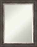 Amanti Art Brown Wall Mirror 29x23 Alta Rustic Char Rectangle Bathroom Mirror by AmantiArt