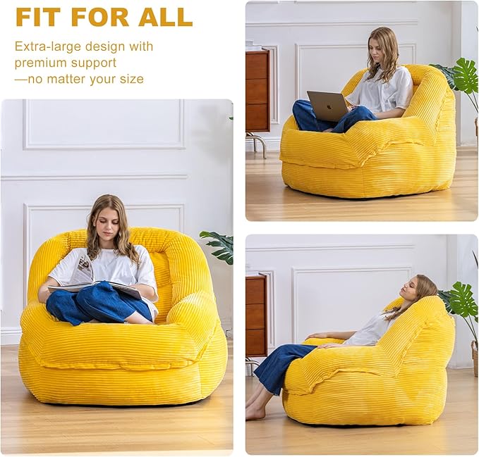 Giant Bean Bag Chair with Armrests - Image 5