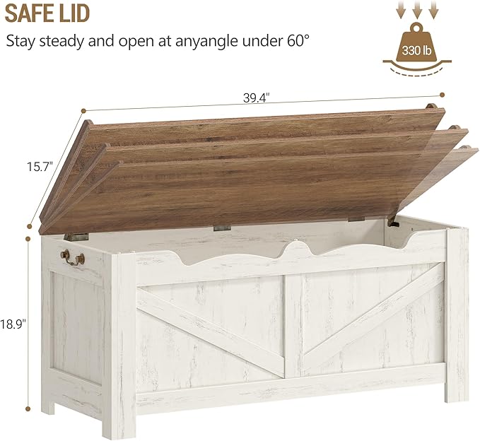 39.4" Storage Chest, Extra Large Storage Trunk - Image 2