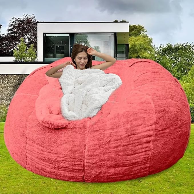 Bean Bag Chair for Adults Kids Without Filler Comfy Giant Round Lazy Sofa Chair - Image 8