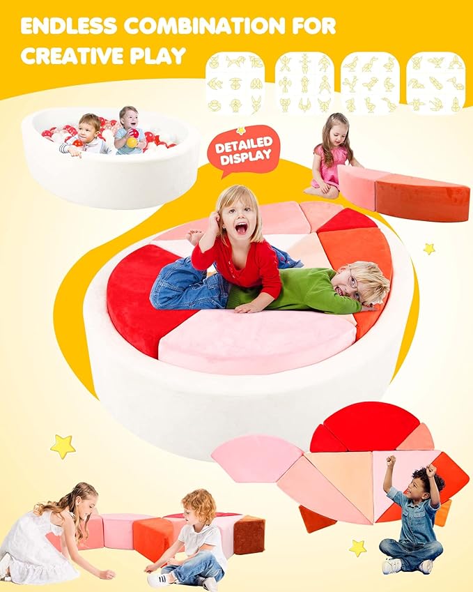 Kids Play Couch, 2-in-1 Egg-Shape Kid Plays Sofa - Image 2
