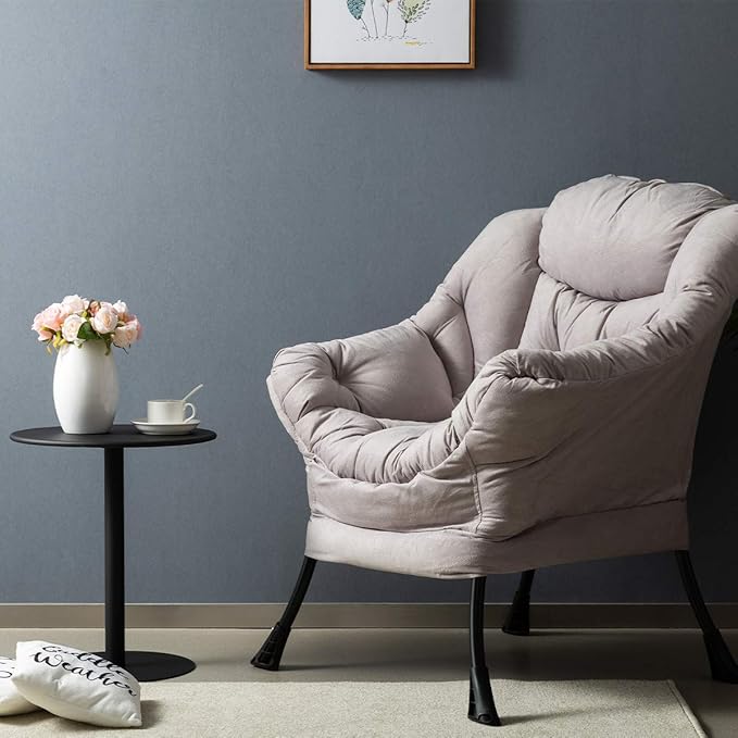 HollyHOME Modern Large Cotton Fabric Lazy Chair，Accent Contemporary Lounge Chair - Image 10