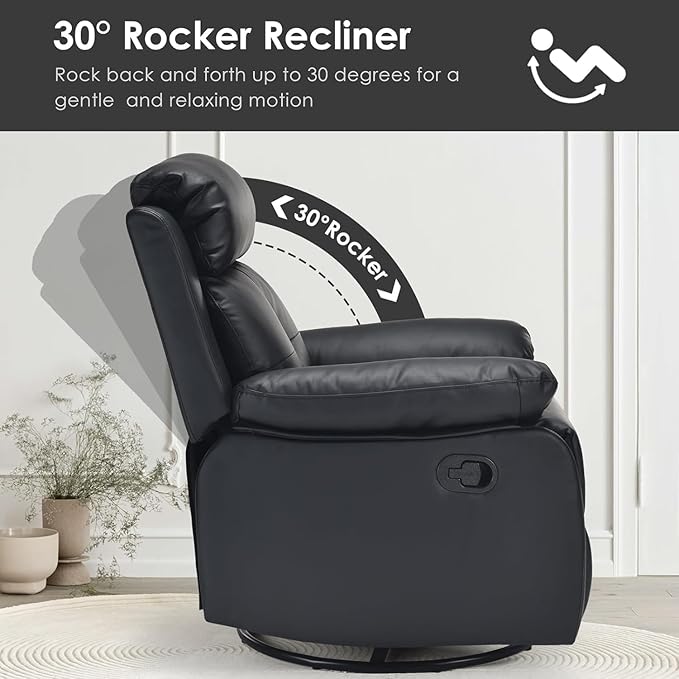 Swivel Rocker Recliner, 360 Swivel Small Recliners - Image 4