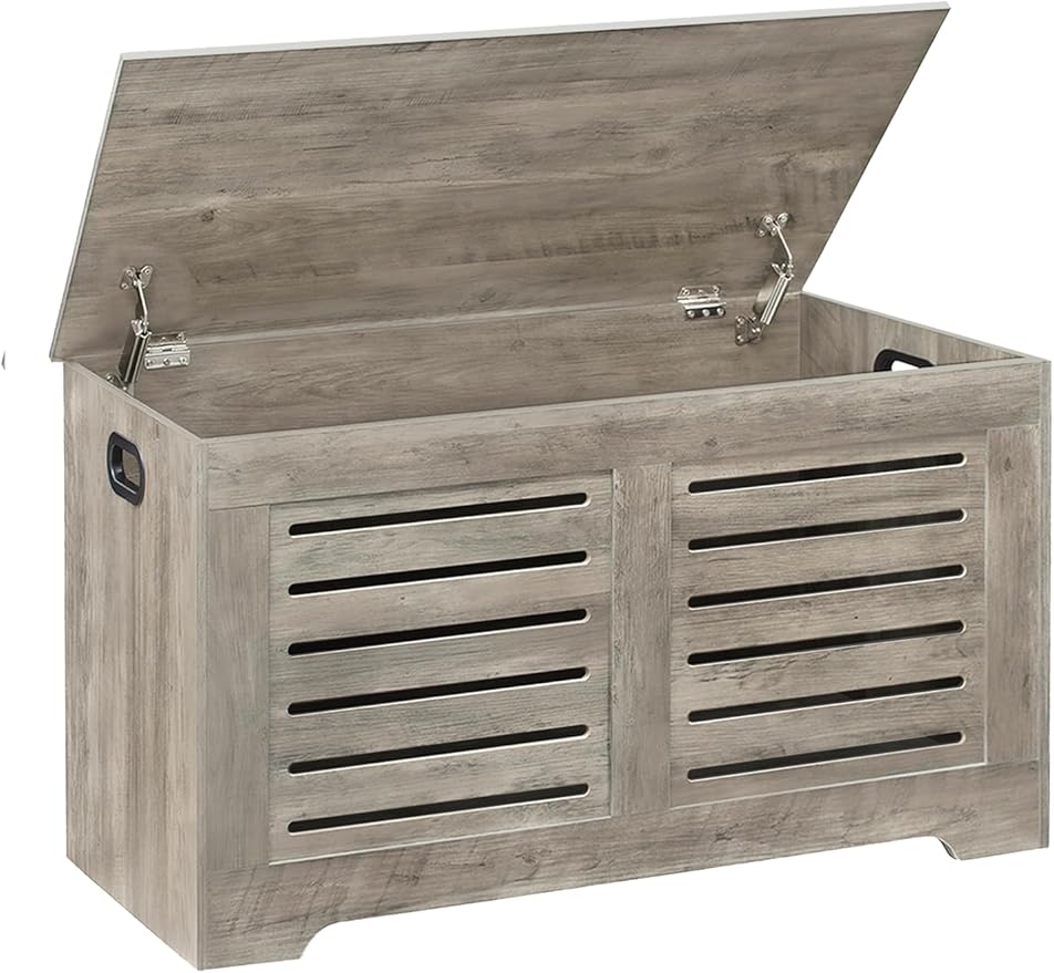 DINZI LVJ Storage Chest, Flip-Top Wooden Toy Box by DINZILVJ