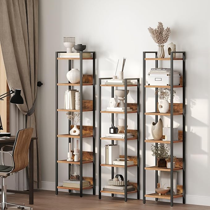 Bookshelf, 6-Tier Bookcase, Standing Book Shelf - Image 2